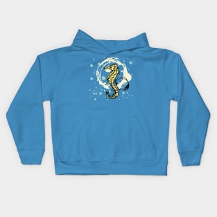 Seahorse watercolor sketch Kids Hoodie